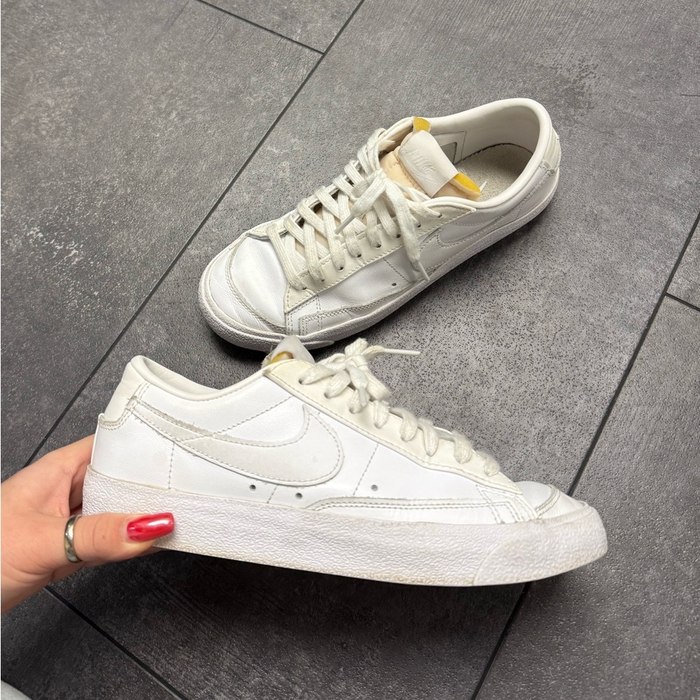 All White Nike Blazers (Low)